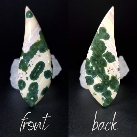 Extra Large Marovato Ocean Jasper Cabochon * 70.08 x 24.87 x 7.41mm  * Old stock - Picture 4 of 11